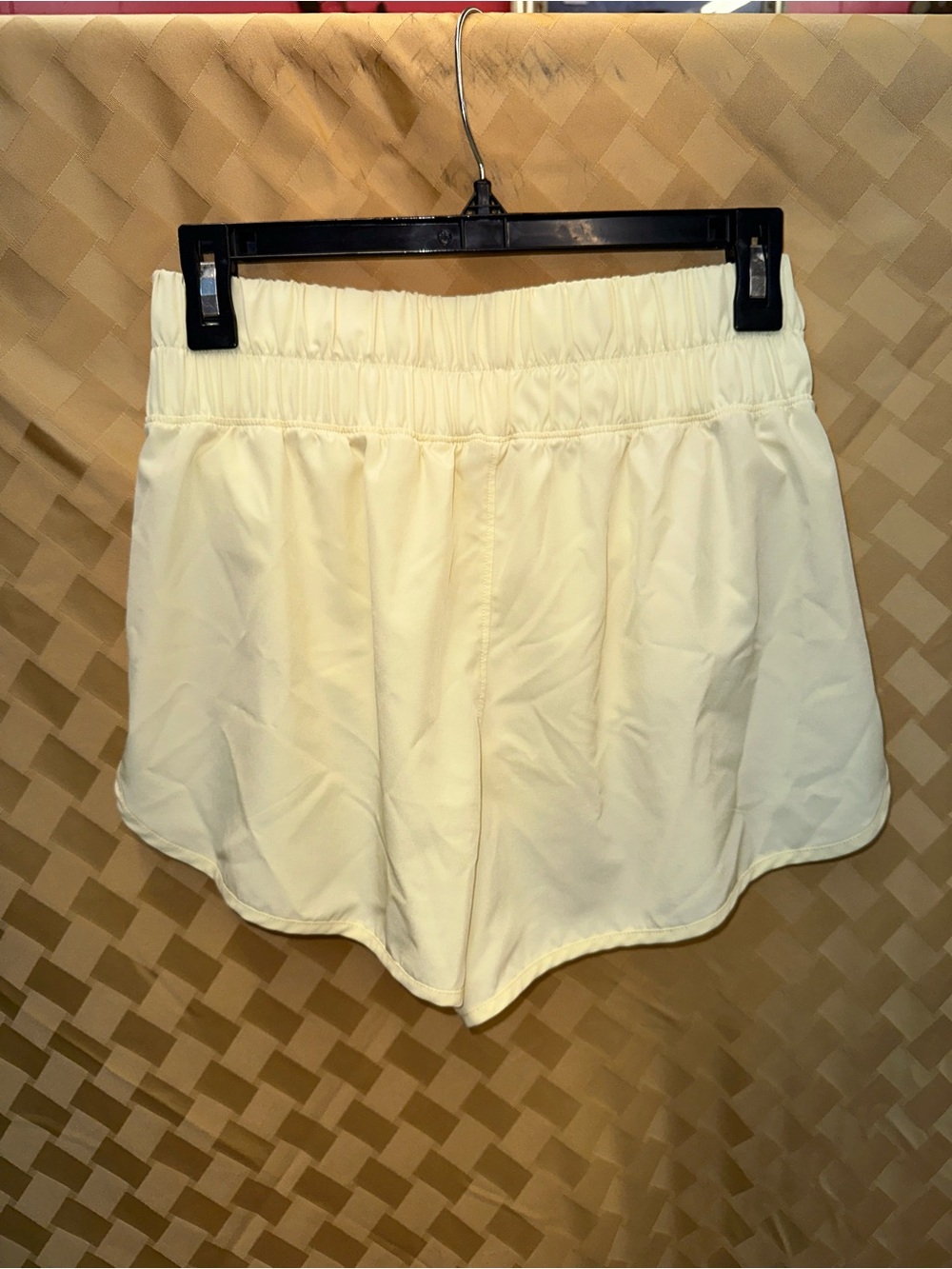 Yogalicious Light Cream Athletic Running Shorts - Picture 2 of 4
